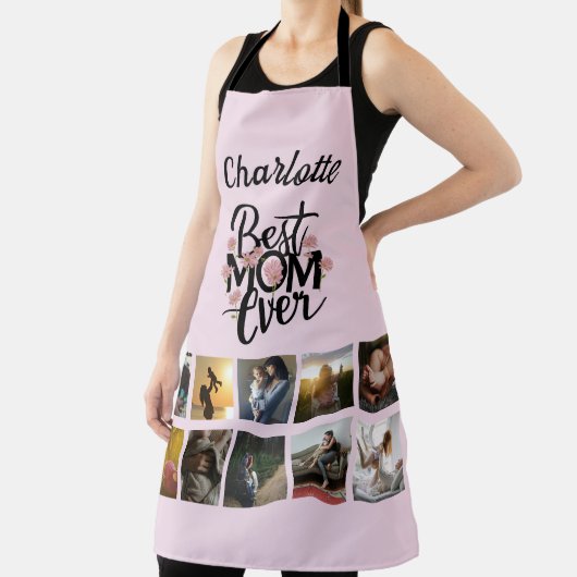 Moederdag foto collage beste mam ooit aandenken schort (Insitu)