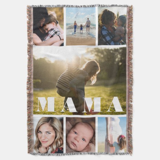 Moederdag Foto Collage Mama Deken (Voorkant Verticaal)