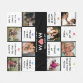 Moederdag foto collage met beste mam citaten fleece deken (Voorkant (Horizontaal))