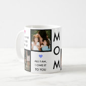 Moederdag foto collage met beste mam citaten koffiemok (Voorkant links)