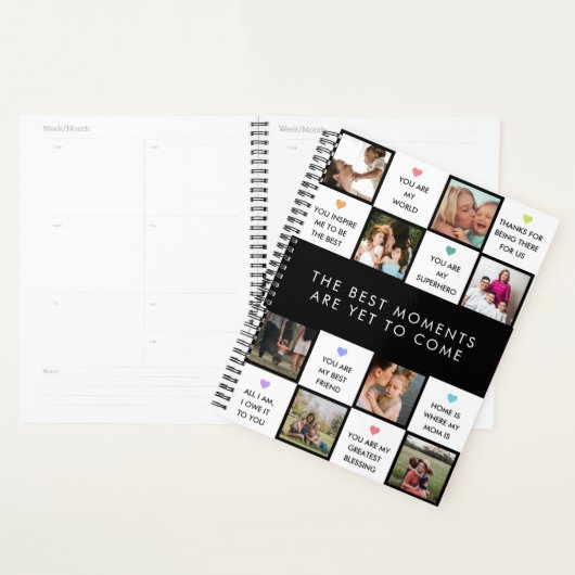 Moederdag foto collage met beste mam citaten planner (Display)