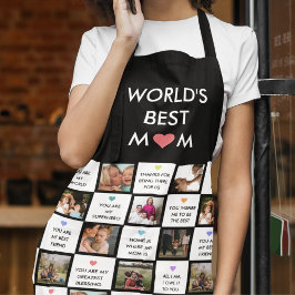 Moederdag foto collage met beste mam citaten schort