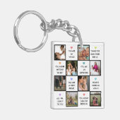 Moederdag foto collage met beste mam citaten sleutelhanger (Voorkant Links)