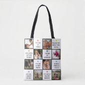 Moederdag foto collage met beste mam citaten tote bag (Voorkant)