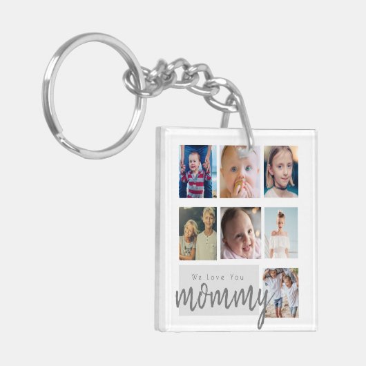 Moederdag foto collage sleutelhanger (Voorkant Links)