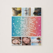 Moederdag Foto Collage Super Mam Lettering Legpuzzel (Verticaal)