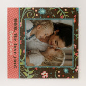 Moederdag Foto  Dragonfly Wildflowers Legpuzzel (Horizontaal)