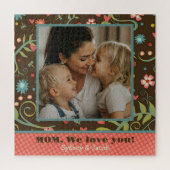 Moederdag Foto  Dragonfly Wildflowers Legpuzzel (Verticaal)