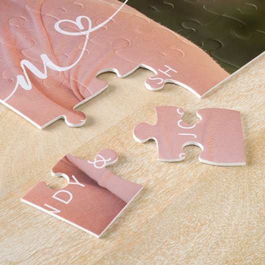 Moederdag foto Elegant mam Script Overlay Legpuzzel (Zijkant)