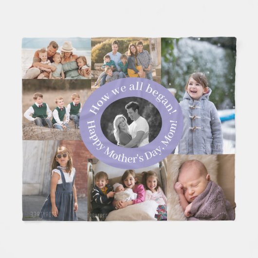  Moederdag-foto Fleece Deken (Voorkant (Horizontaal))