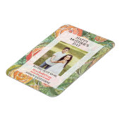 Moederdag Foto Gift  Floral Rozen Magneet (Linkerzijde)