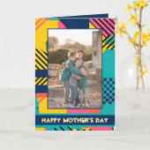 Moederdag foto in 80s stijl  kaart (Gele Bloem)