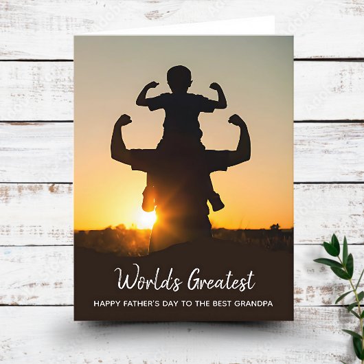 Moederdag-foto kaart voor de beste opa