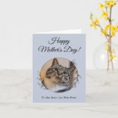 Moederdag Foto Kat Moeder Beste Moederdag Pet  Kaart (Gele Bloem)