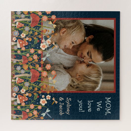 Moederdag Foto Puzzel Paddenstoelen Wildflowers (Horizontaal)