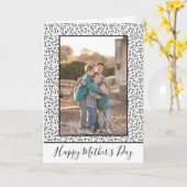 Moederdag Foto van Black and White Cool 80s Kaart (Gele Bloem)