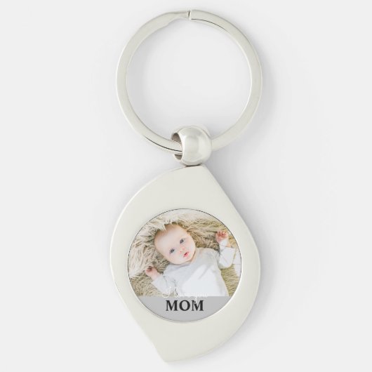 Moederdag Foto van je Mum Key Ring Sleutelhanger (Voorkant)