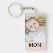 Moederdag Foto van je Mum Key Ring Sleutelhanger (Voorkant)