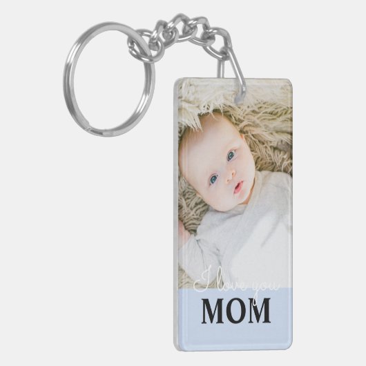 Moederdag Foto van je Mum Key Ring Sleutelhanger (Voorkant Links)