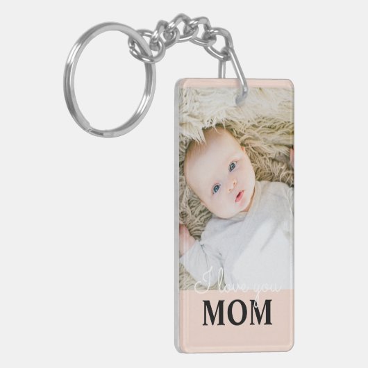 Moederdag Foto van mij Mam Sleutelhanger (Voorkant Links)