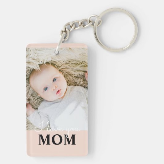 Moederdag Foto van mij Mam Sleutelhanger (achterkant)