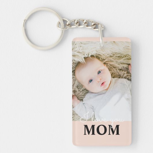 Moederdag Foto van mij Mam Sleutelhanger (Voorkant)