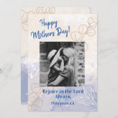 Moederdag Foto Verheug je op Bijbel Modern Flat Ka Feestdagenkaart (Voorkant / Achterkant)