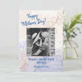 Moederdag Foto Verheug je op Bijbel Modern Flat Ka Feestdagenkaart (Staand voorkant)