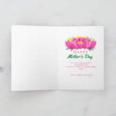 Moederdag Foto & Waterverf Tulpen Kaart (Binnen)