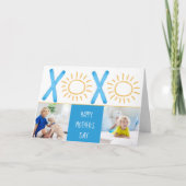 Moederdag Foto XOXO Sunny Blue Card Feestdagen Kaart (Voorkant)