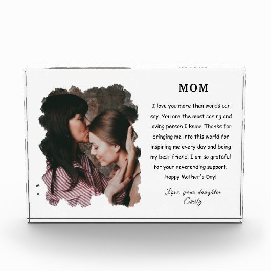 moederdag fotobericht, dochter modern   fotoblokken (Voorkant)