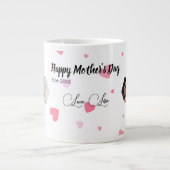 Moederdag Fotocollage met aangepaste tekst Grote Koffiekop (Voorkant)