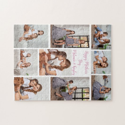  Moederdag Fotocollage van Daughter Legpuzzel (Horizontaal)