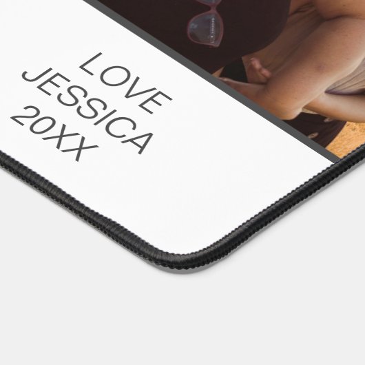 Moederdag Fotocollage Wit Elegant Custom Bureaumat (Hoek)