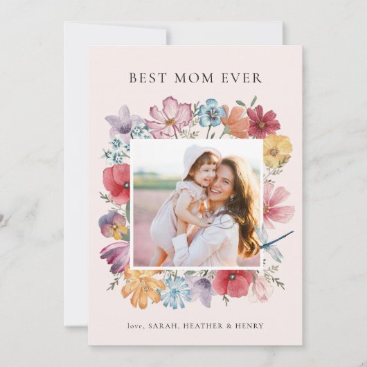 Moederdag Fotokaart Kaart (Voorkant)