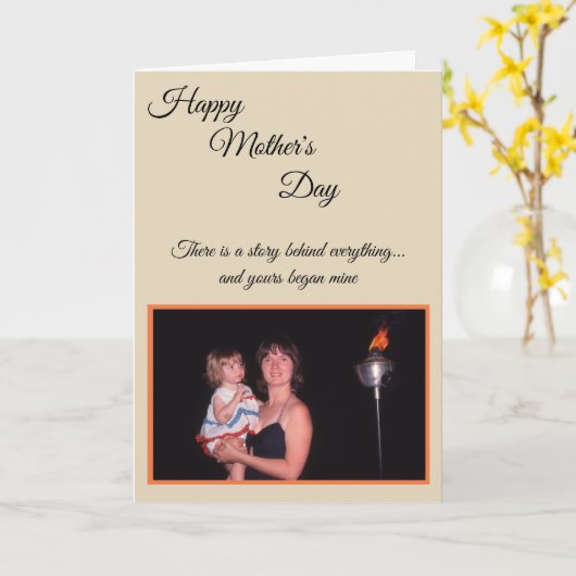 Moederdag-fotokaart Kaart (Gele Bloem)