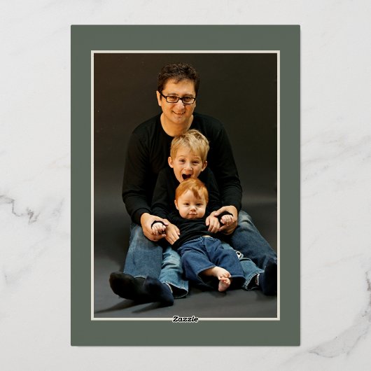 Moederdag fotokaart met echte Folie Folie Uitnodiging (Achterkant)