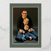 Moederdag fotokaart met echte Folie Uitnodiging (Achterkant)