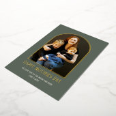 Moederdag fotokaart met echte Folie Uitnodiging (Gedraaid)