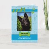 Moederdag Fotokaart van Dog Blue Kaart (Voorkant)