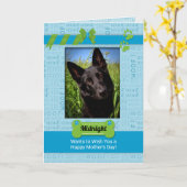 Moederdag Fotokaart van Dog Blue Kaart (Gele Bloem)