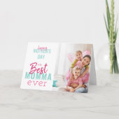 Moederdag-fotokaart voor beste mamma-server feestdagen kaart (Voorkant)