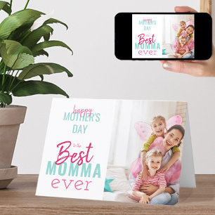 Moederdag-fotokaart voor beste mamma-server feestdagen kaart