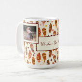 Moederdag foto's met vetwerende achtergrond koffiemok (Voorkant links)