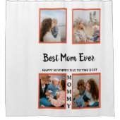 Moederdag foto's tonen collage voor moeder douchegordijn (Voorkant)