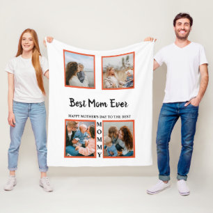 Moederdag foto's tonen collage voor moeder fleece deken