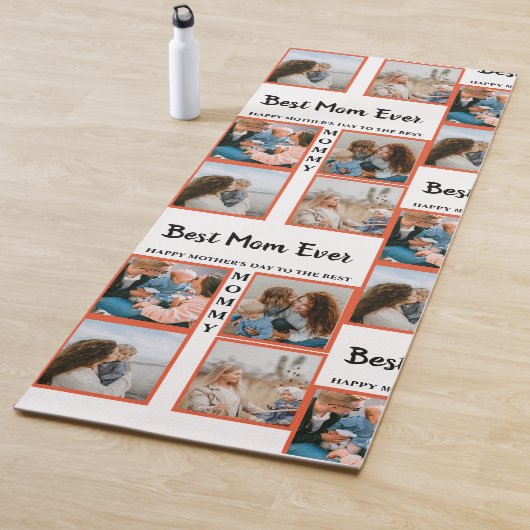 Moederdag foto's tonen collage voor moeder yogamat (In situ)