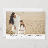 Moederdag Fotoscript modern Feestdagenkaart (Voorkant)