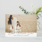 Moederdag Fotoscript modern Feestdagenkaart (Staand voorkant)