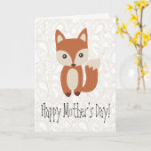 Moederdag Fox Greep Kaart (Gele Bloem)